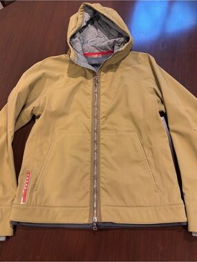Prada Men's Hooded Gore-Tex Jacket in Tan.